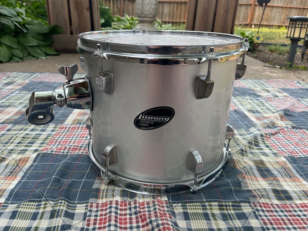 LUDWIG 12" ACCENT CS SILVER GRAY RACK TOM