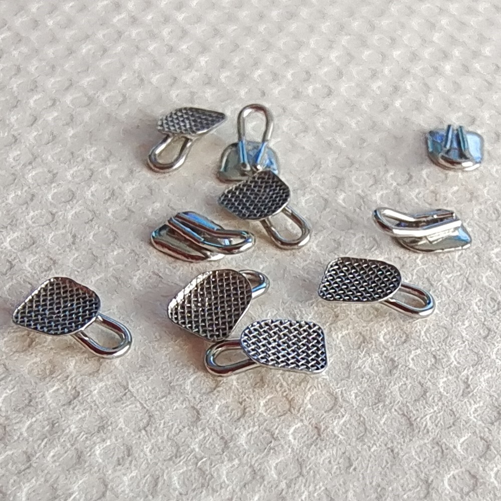 Dental Orthodontic Lingual Buttons with Traction Hook Rectangular /Round Type