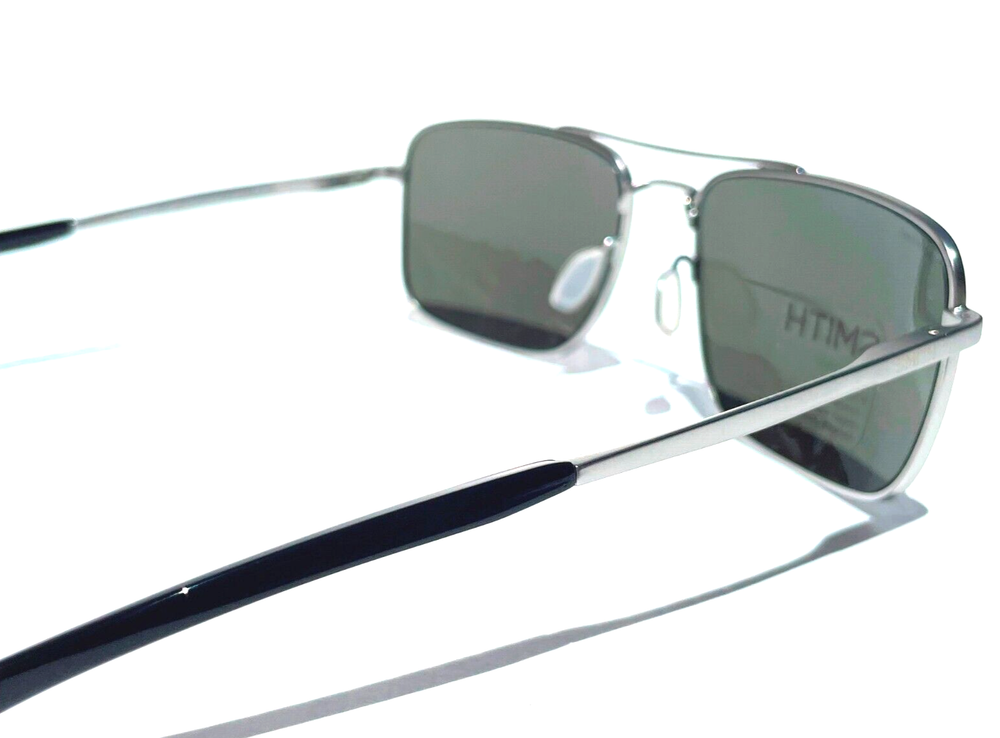 Smith Optics OUTCOME Matte Silver Carbonic POLARIZED Platinum Mirror Sunglass