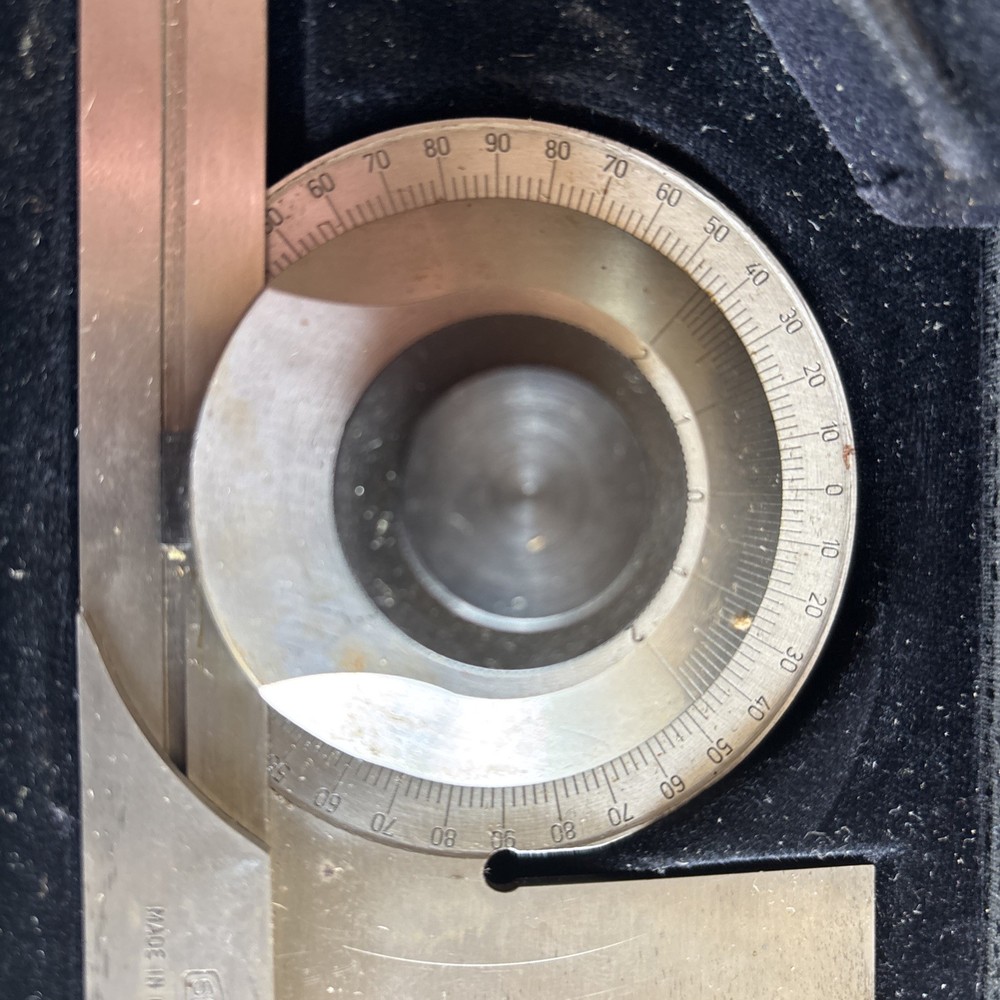 SOMET PRECISION BEVEL PROTRACTOR 8" & 12" BLADE LENGTHS + CASE