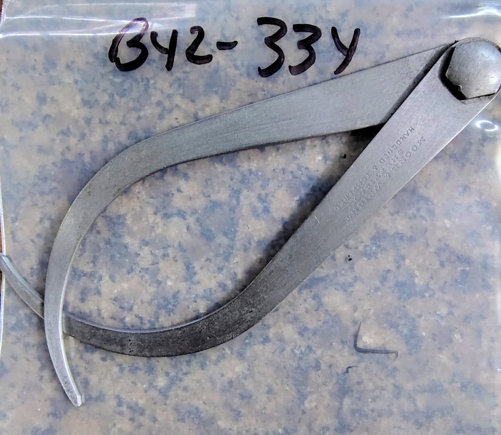 🗽 VINTAGE MOORE & WRIGHT 9" ID / OD CALIPER MACHINIST/TOOLMAKER