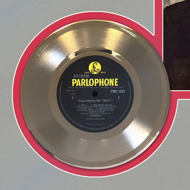 Beatles Help Framed 45 Picture Sleeve Record Display M4