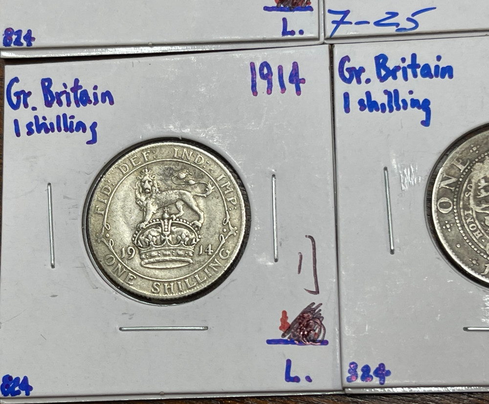 Early Great Britain 4 Silver Coins Lot