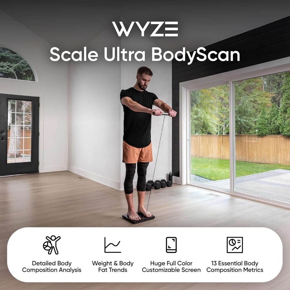 Smart Body Composition Scale with Handle WiFi Bluetooth BMI Fat Muscle 400lb