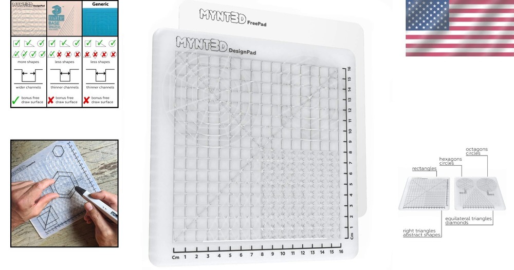 3D Pen Mat Kit DesignPad FreePad Multi Surface Drawing Aid for Adults