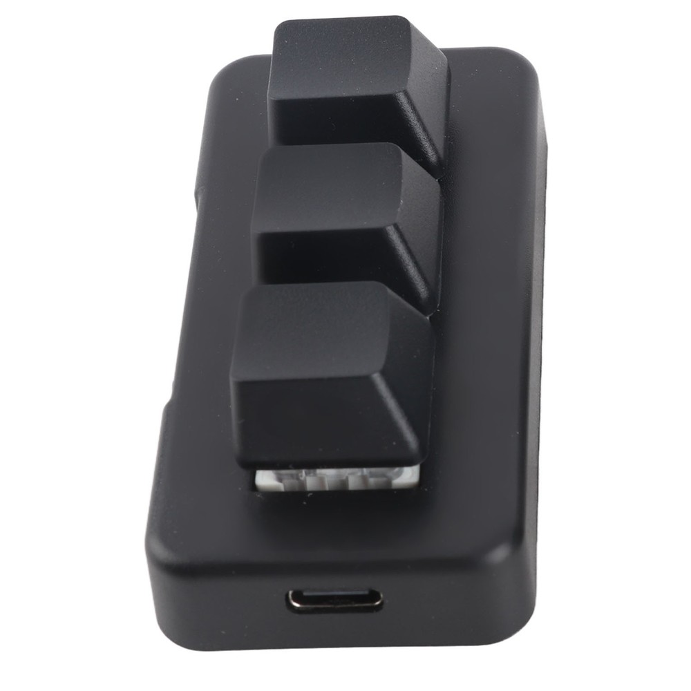 Black 3 Key Keypad RGB Backlit 3 Keys USB Interface Mini Mechanical Program