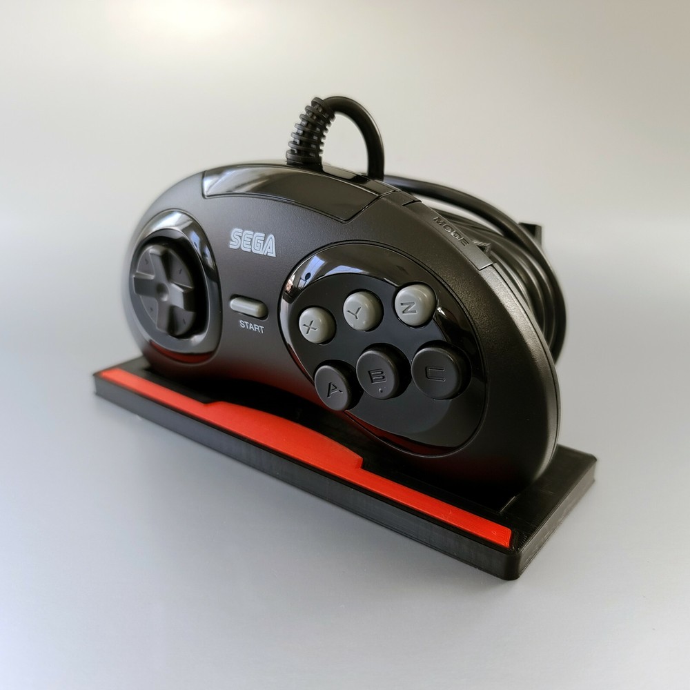 Display Stand for Sega Genesis Mega Drive 3 / 6 Button Controller / 3D Printed