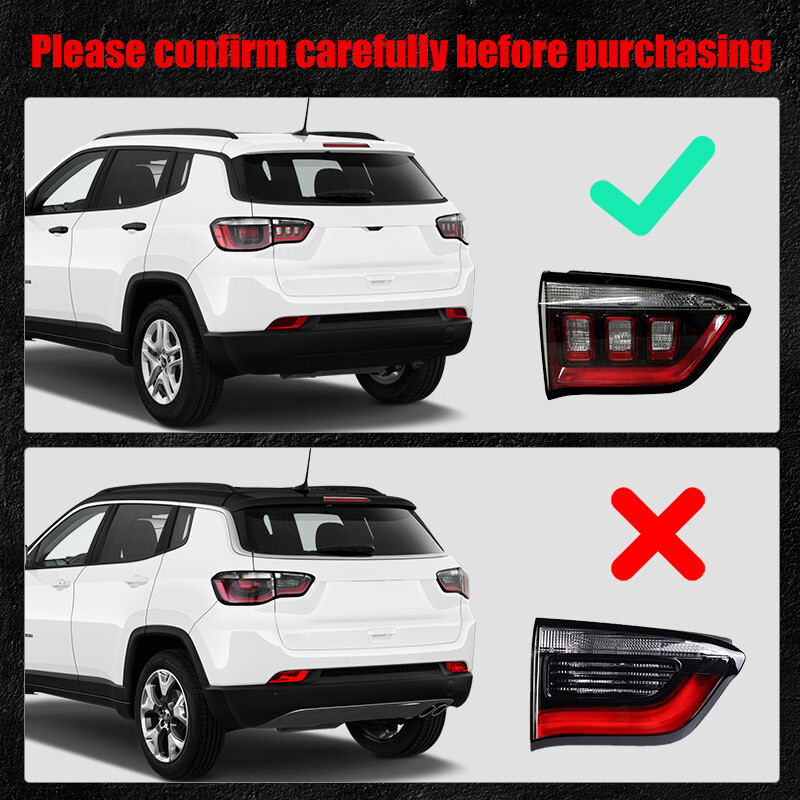 Inner Tail Light Assembly For Jeep Compass 2017-2025 Driver Left Side 68517559AA