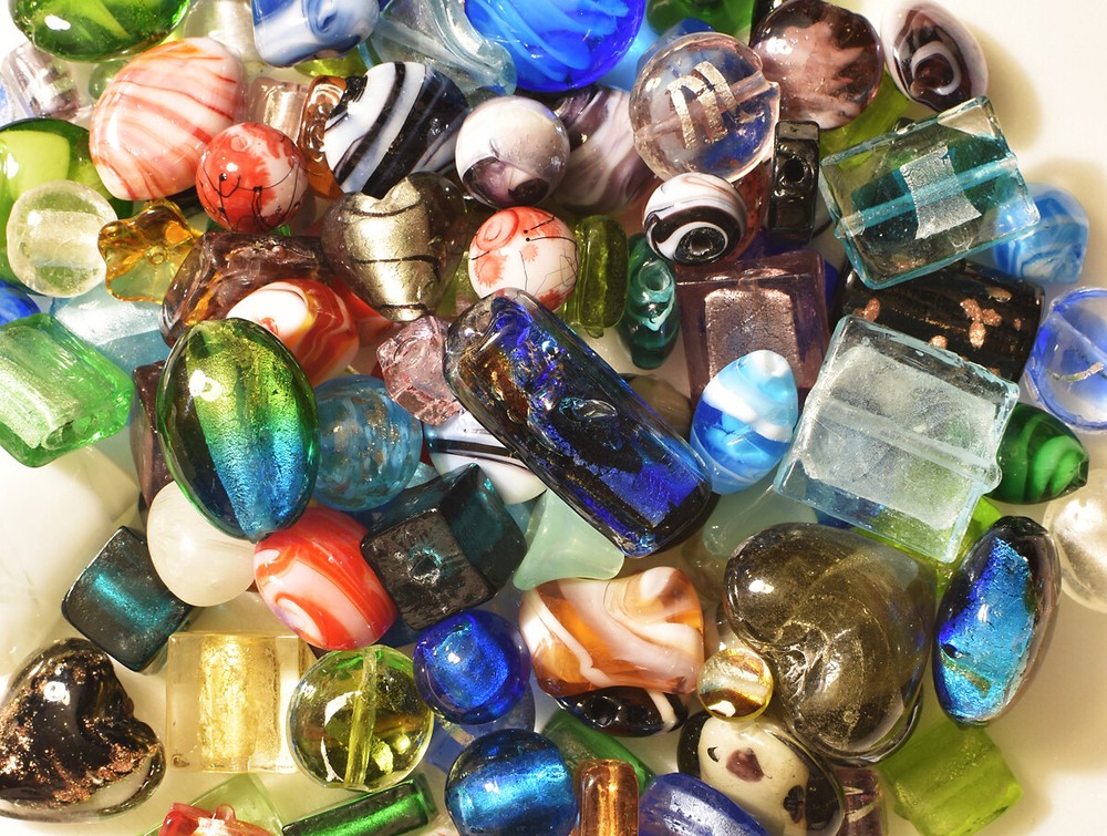 Lampwork Beads, 2# bulk, Mixed Styles/Colors, Handmade Glass, custom orders