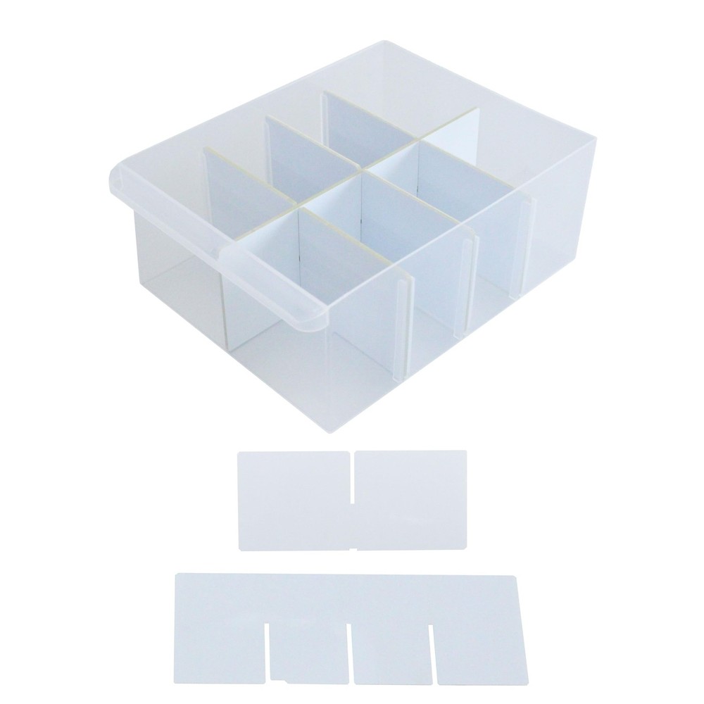 BIN BETTER (12-Pack) Large Drawer Configurable Dividers Large, White