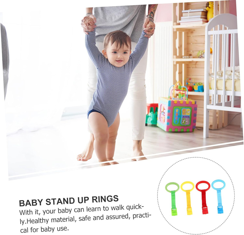 4Pcs Pull up Handles for Baby Playpen Sturdy Standing Pull Rings for Infant Walk