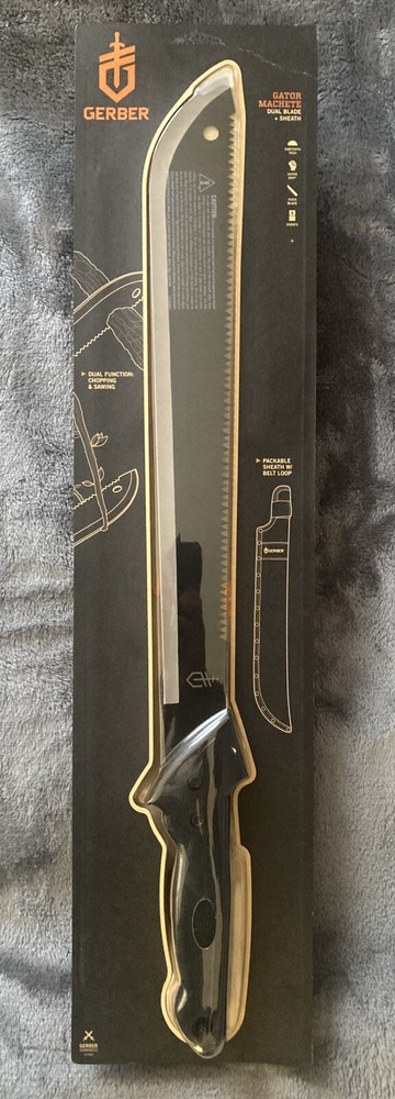 Gerber Gator Machete w Dual Blade & Sheath