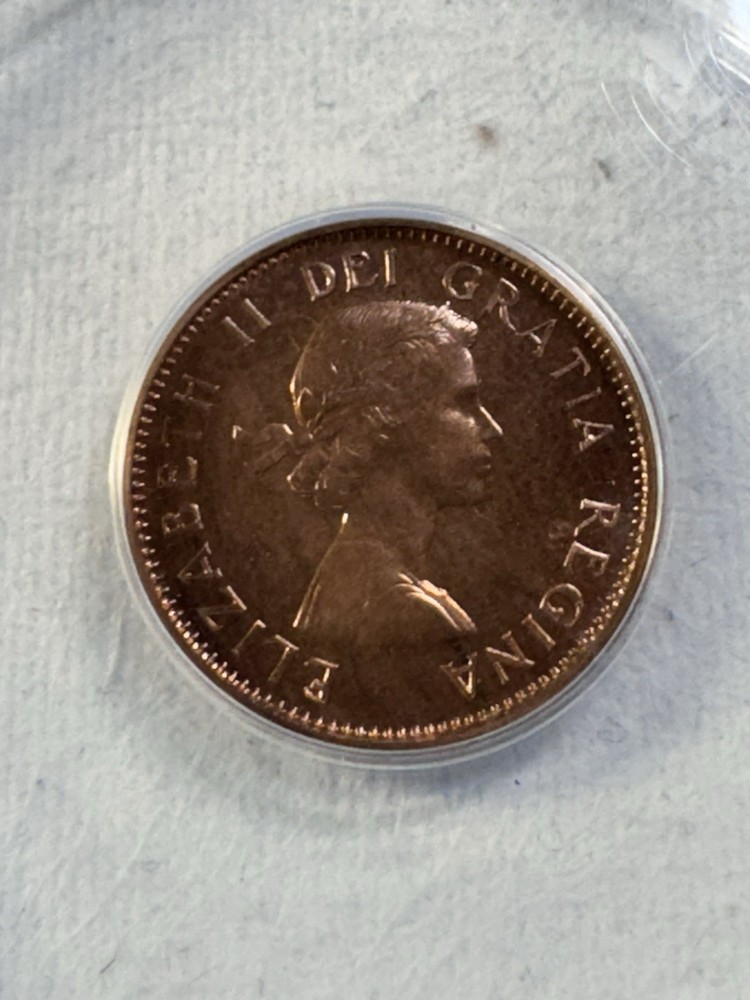 1961 Canada 1 Cent Proof Like Graded MS 66 RD by ANACS