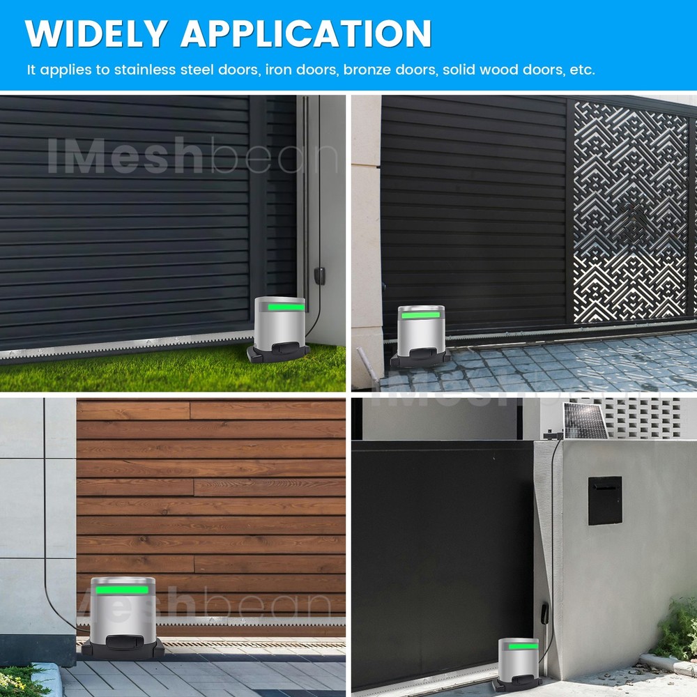 280W 1800LBS Automatic Rack Driven Solar Sliding Gate Opener APP+Keypad+4 Remote