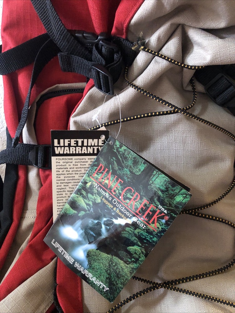 Camper Pack Hiking Backpack Red Pine Creek Nwt