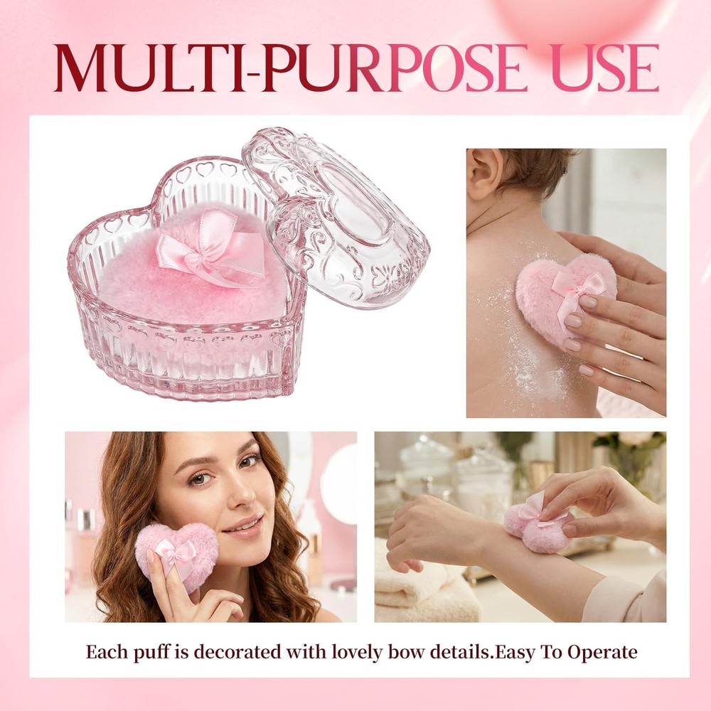 Soft Washable Velour Puff Container for Wet/Dry Makeup Application