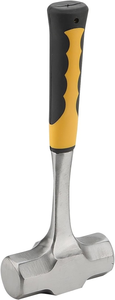 2 Pack 4lb Small Sledge Hammer, Club Hammer Medium, Silver, Black, Yellow