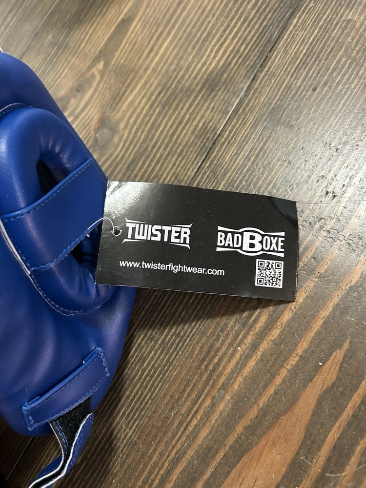 Sparring Twister Bad Boxe Headgear Blue/White Size Medium