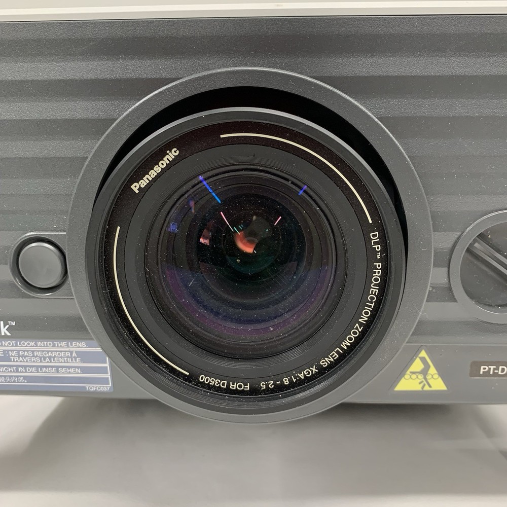 Panasonic PT-D3500U DLP Projector, Lamp Hours Unknown, Tested Inputs, 720p