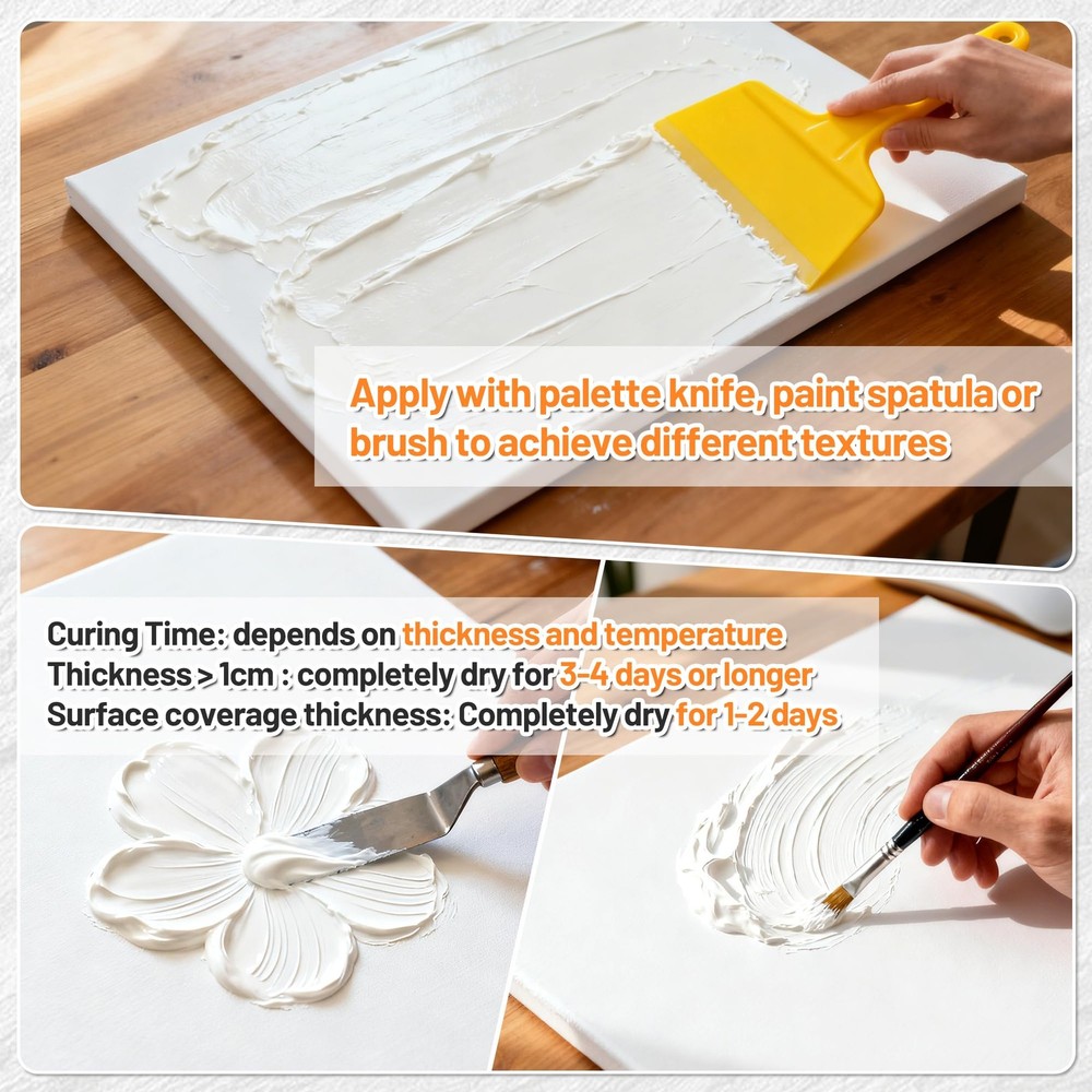 Thick Modeling Paste 30oz / 600ml - Professional High Density Art Texture Pas...