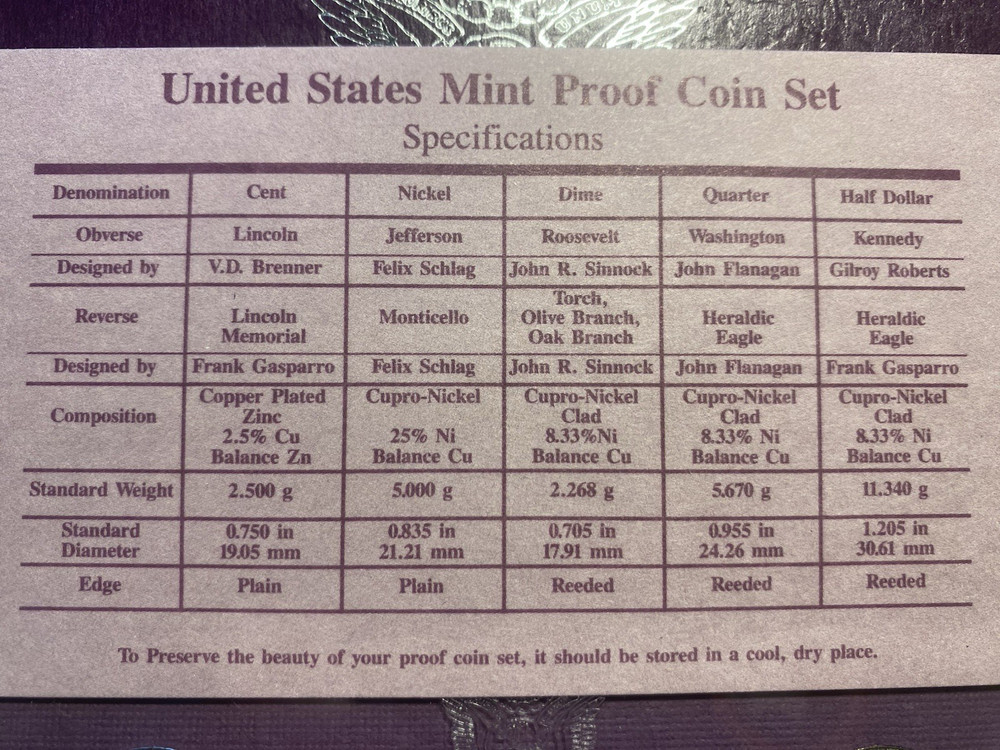 1998 S US MINT PROOF SET