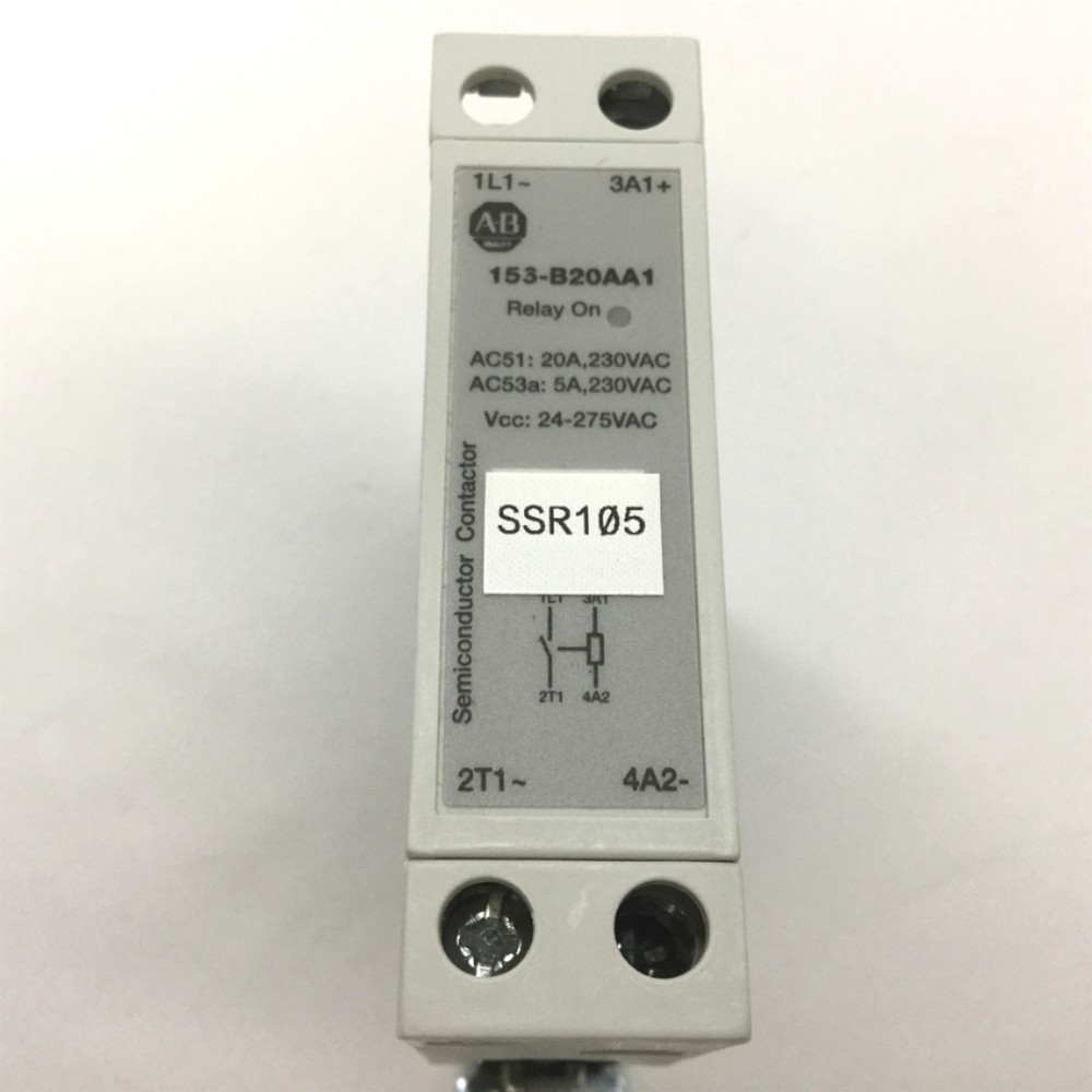 Allen Bradley 156-B20AA1 Solid State Semiconductor Contactor, Control: 24-275VAC