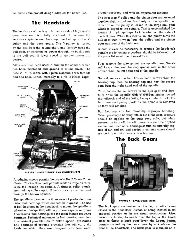 Logan Lathes 1800 Series Instruction Manual #1573