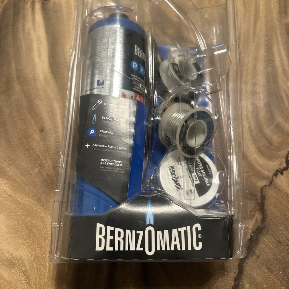 Authentic Bernzomatic PK1001KC Solid Brass Torch Plumbers Kit 5 Pc