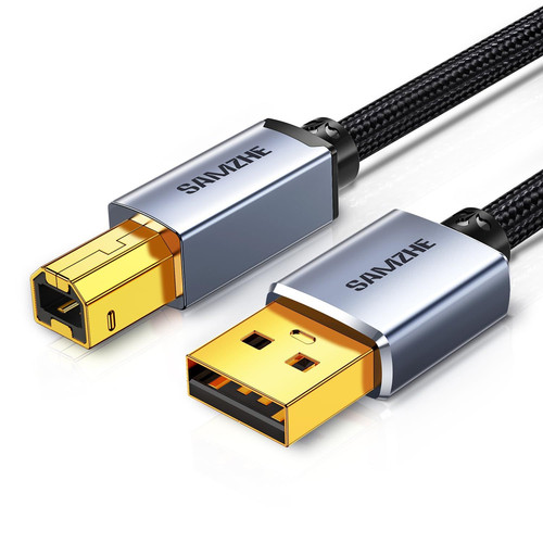 SAMZHE Printer Cable 16FT, USB-A to USB-B Cable, High Speed Nylon 16FT