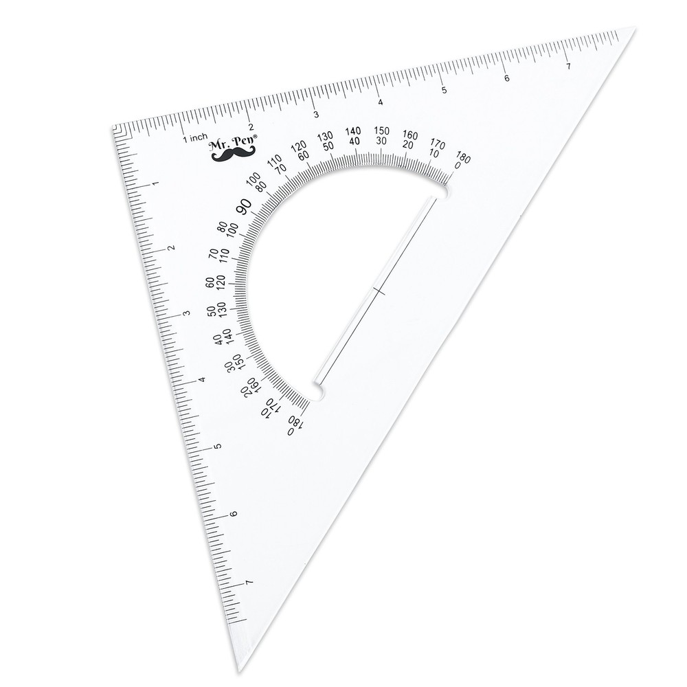Mr. Pen Architectural Triangular Ruler Set with 12 Inch Clear