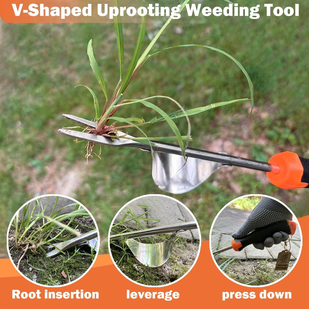 Weed Puller Tool, 2025 New Portable Weeder Tool, Weeding Tool with Stainless ...