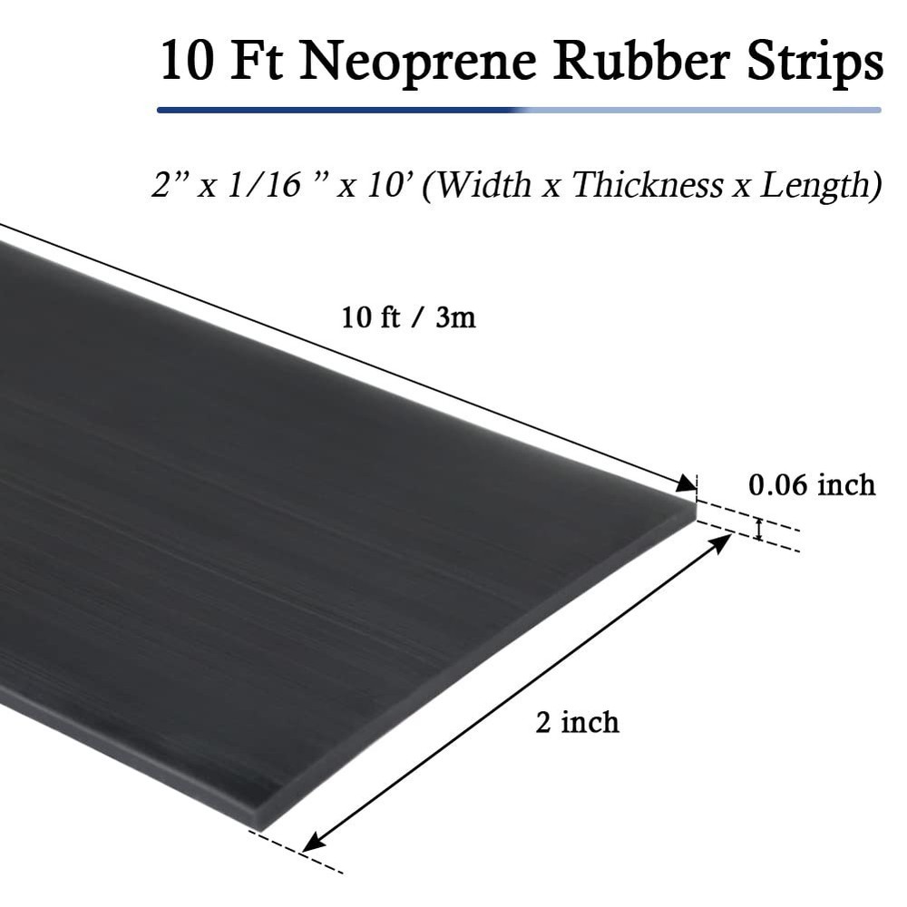 Neoprene Rubber Strips Self Adhesive Solid Rubber Sheets Rolls & Strips for D...