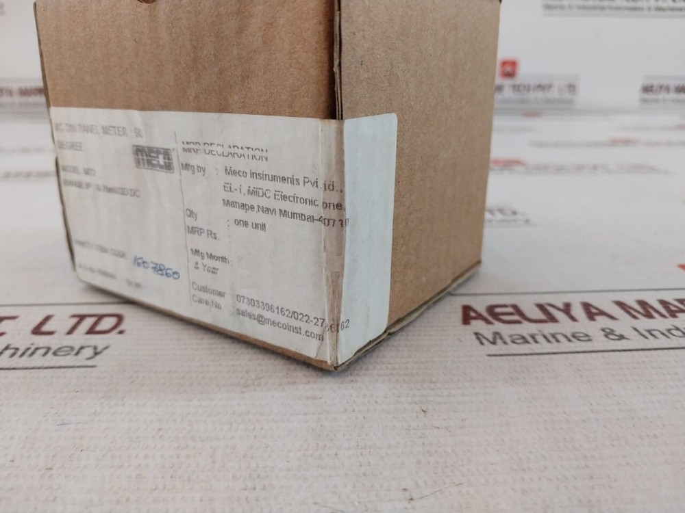 Meco M72 DC Moving Coil DIN Panel Ammeter / Voltmeter 0-30MA 75MV