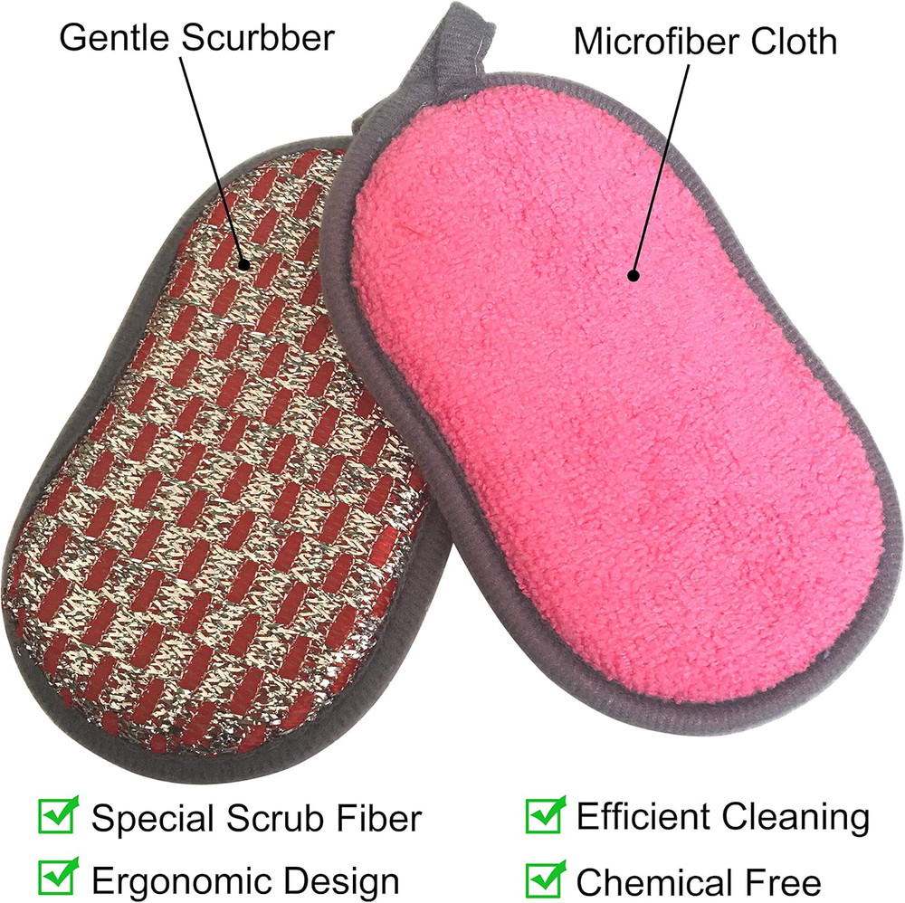 Multi-Purpose Scrub Sponges for Kitchen Scrub-it-Non-Scratch Double-Side Double-