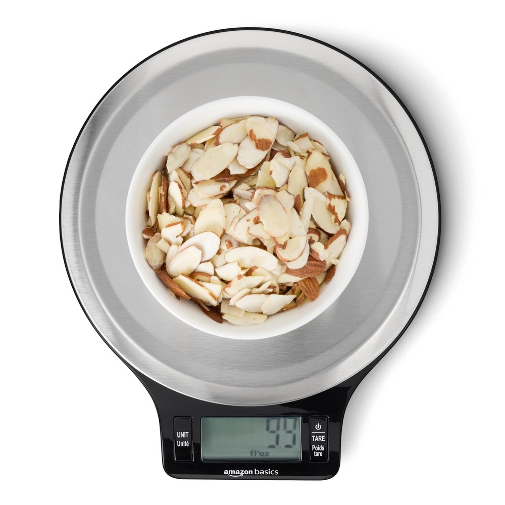 Amazon Basics Digital Kitchen Scale with LCD Display Tare Function Multiple
