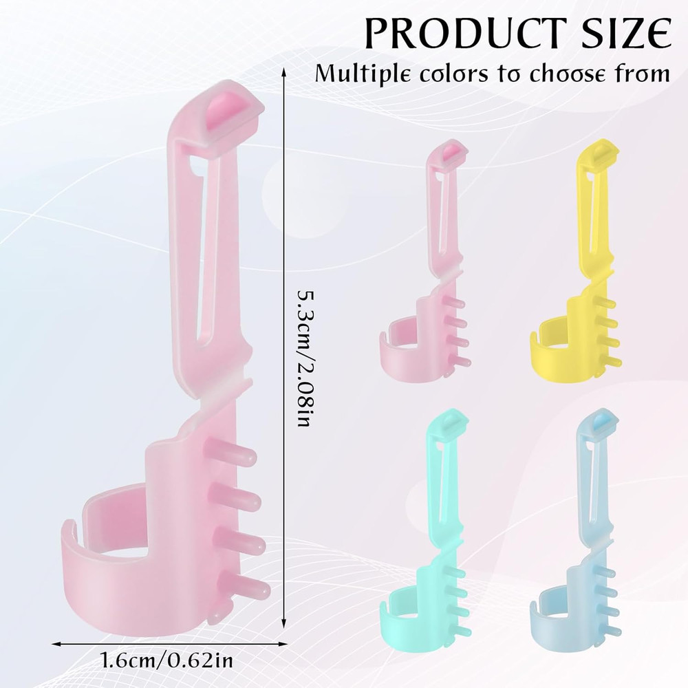 16Pcs Yarn Guide Finger Holder Knitting Thimble Tool Plastic Yarn Guide Separate