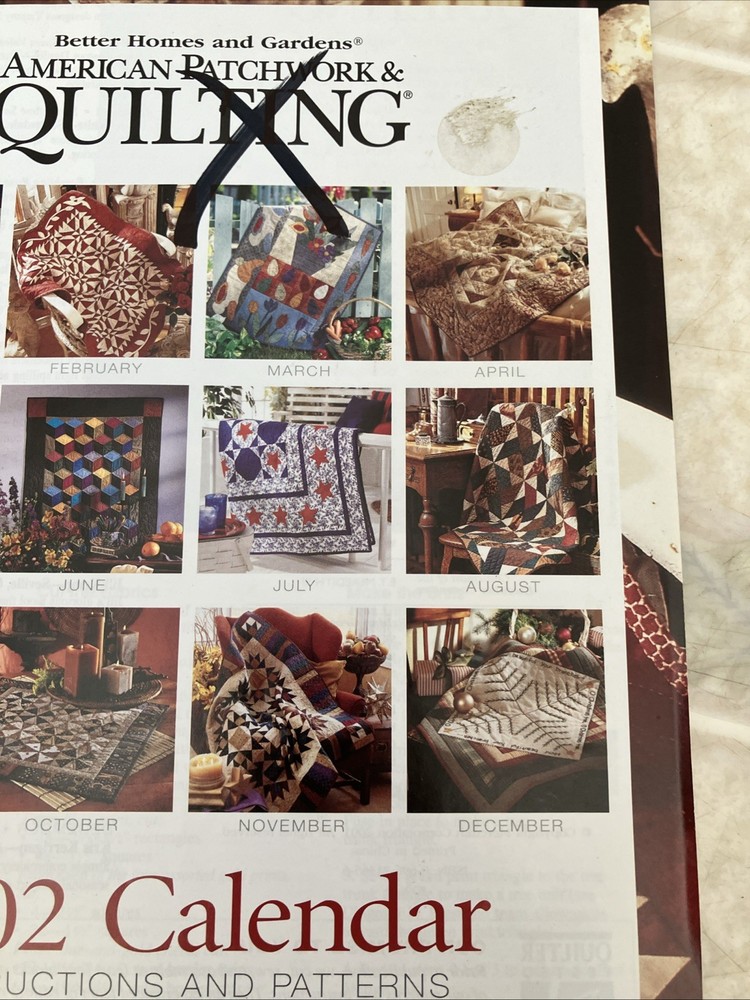 American Patchwork & Quilting 2002 Calendar Instructions and Pattern Only