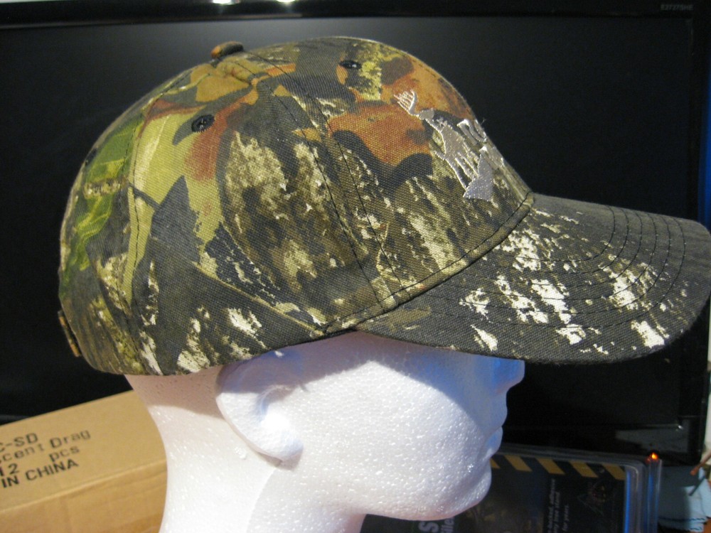 Mossy Oak Camo Cap Embroidered Record Rack Deer Hunting Hat / Adjustable