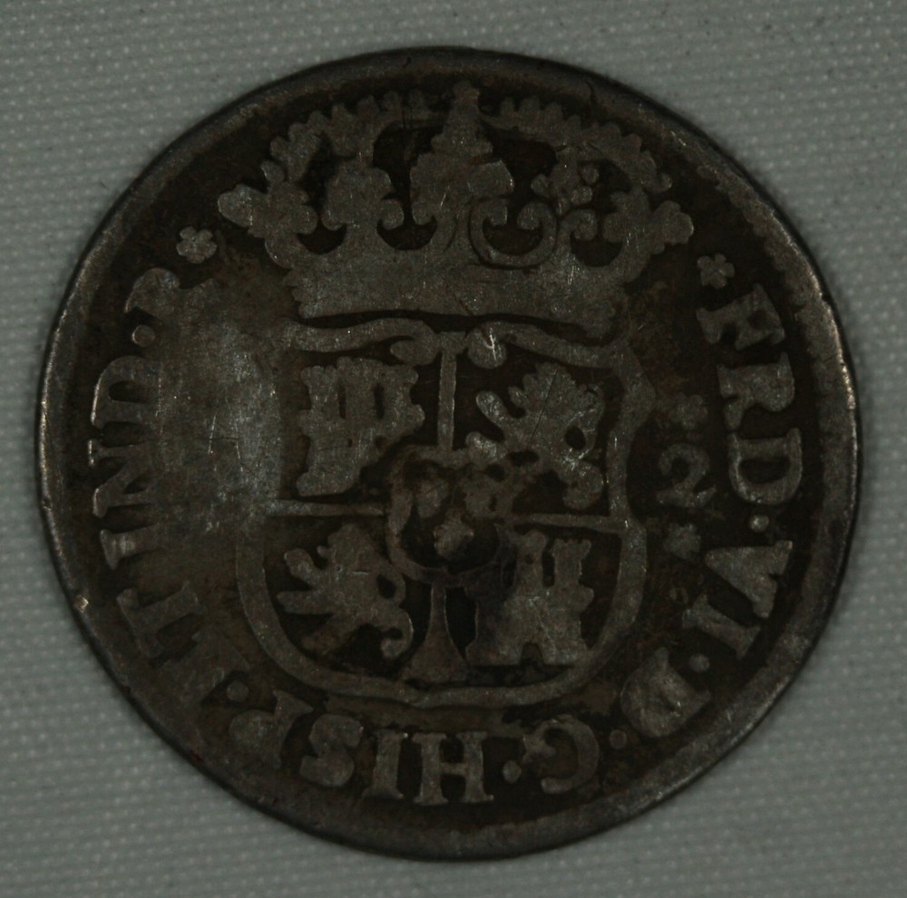 1753 Spanish 2 Reales, Mexico Mint. Low Circ.