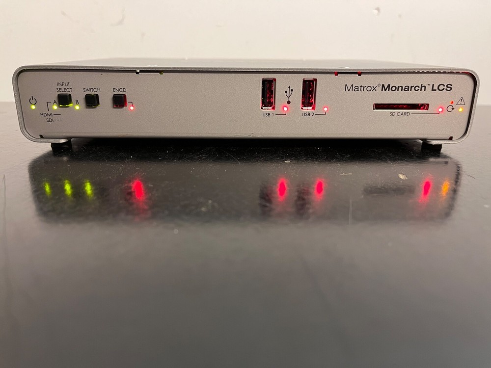 Matrox Monarch LCS IP Streaming Encoder HDMI & SDI Inputs MHLCS/I w. 100-240V PS