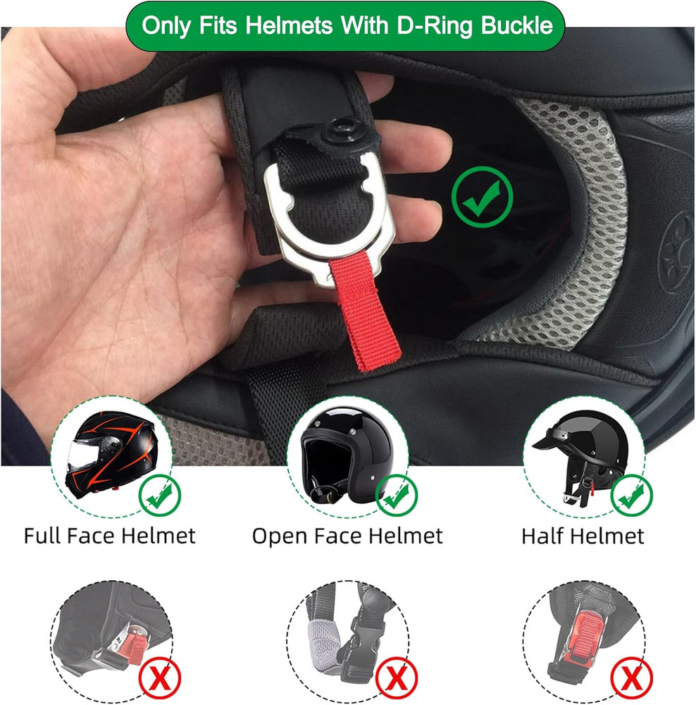 Helmet Quick Release Buckle Replacement Kit Compatible with Half, 3/4, Full Face