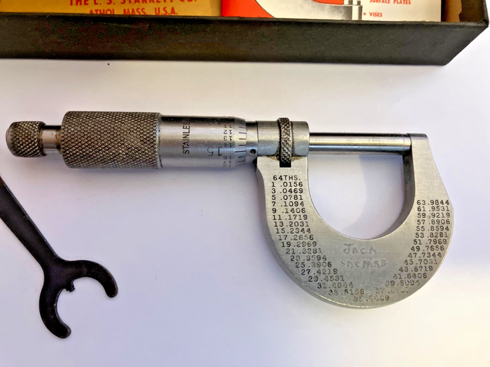 Preowned Starrett Micrometer, in nice condition. Works as should / Accurate.