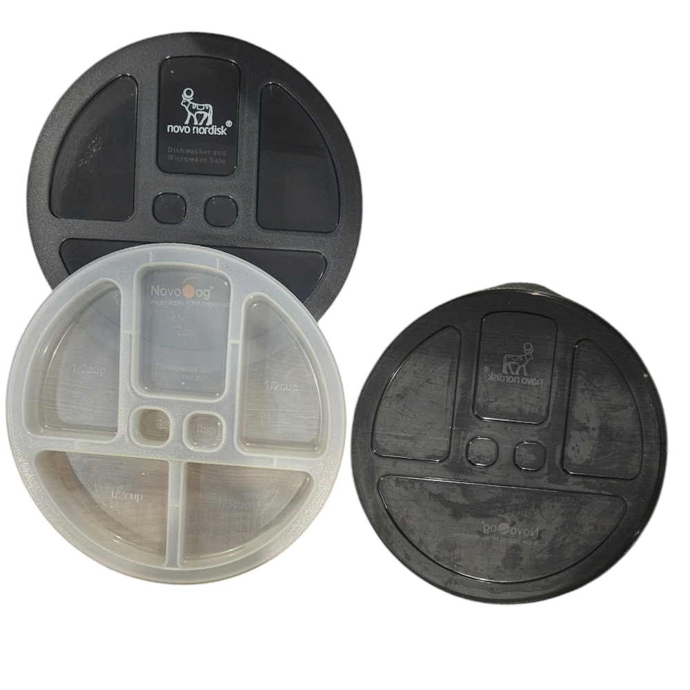 Portion Control Plates with Lids set of 2