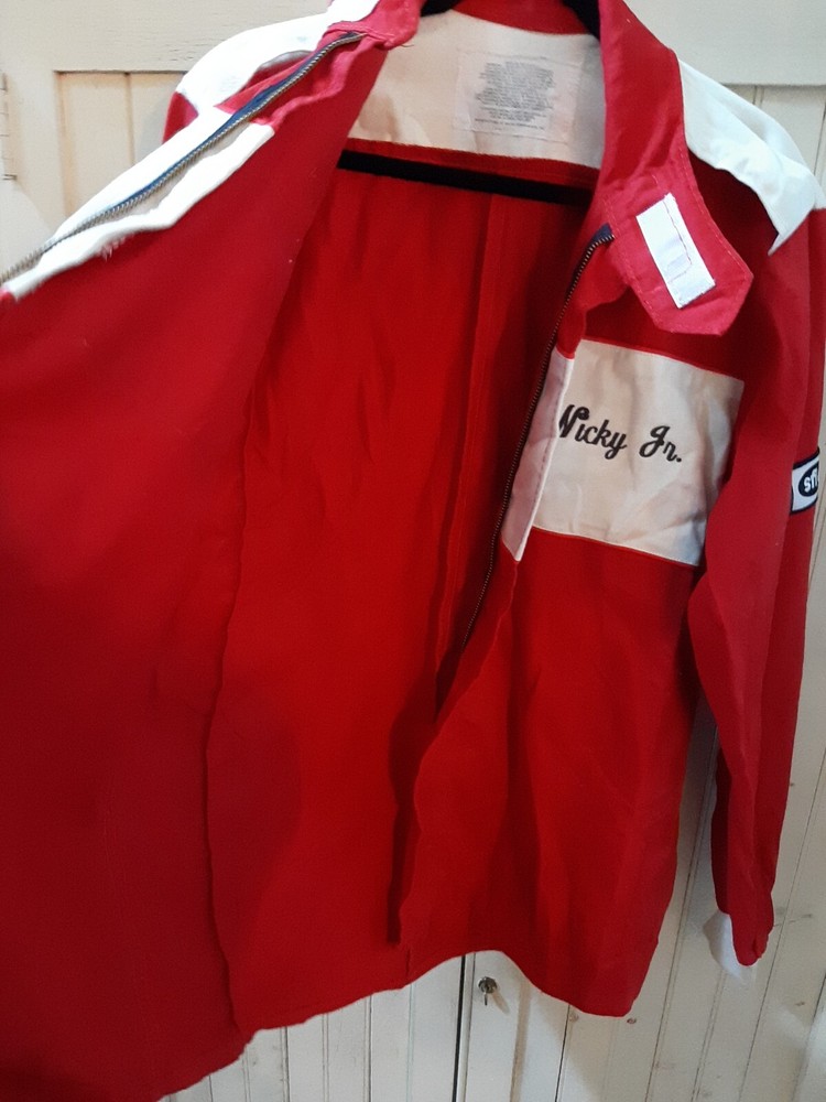 RCI Racing Jacket Drag Racing Size Full Zip Red White Patch