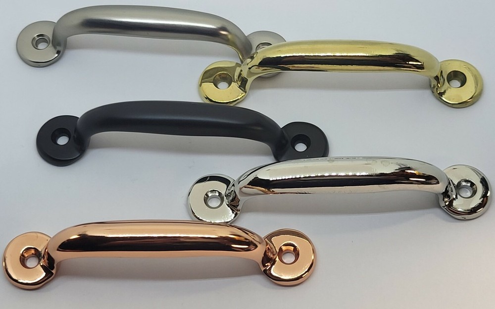 Solid Brass Cabinet Pull copper black nickeL brass brushed polished handle fancy
