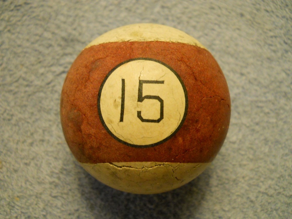 Vintage Clay Billiard Ball- #15