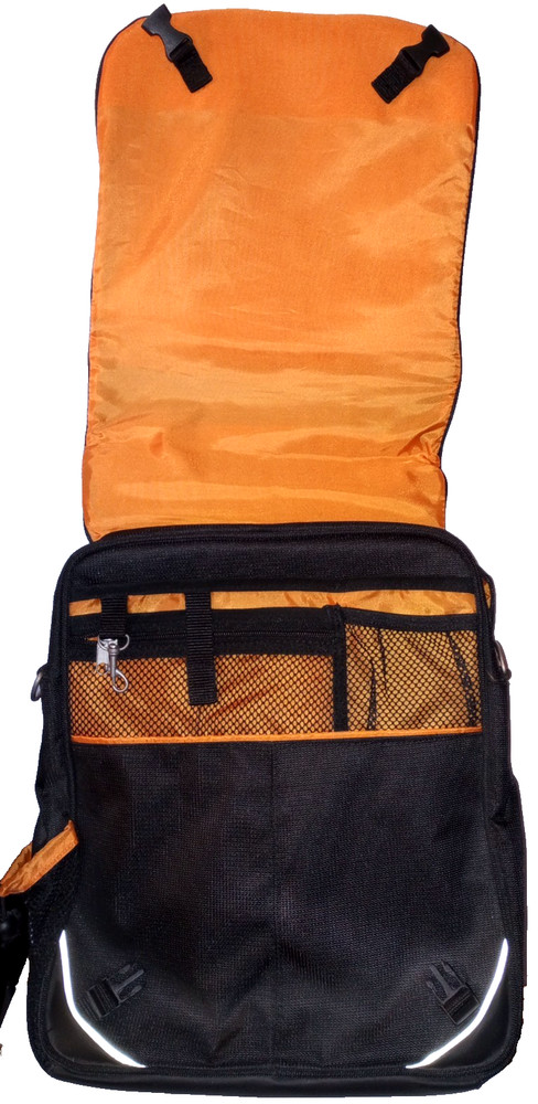 Dalbello Backpack - Black & Orange with Red Scorpion Logo - Good Condition