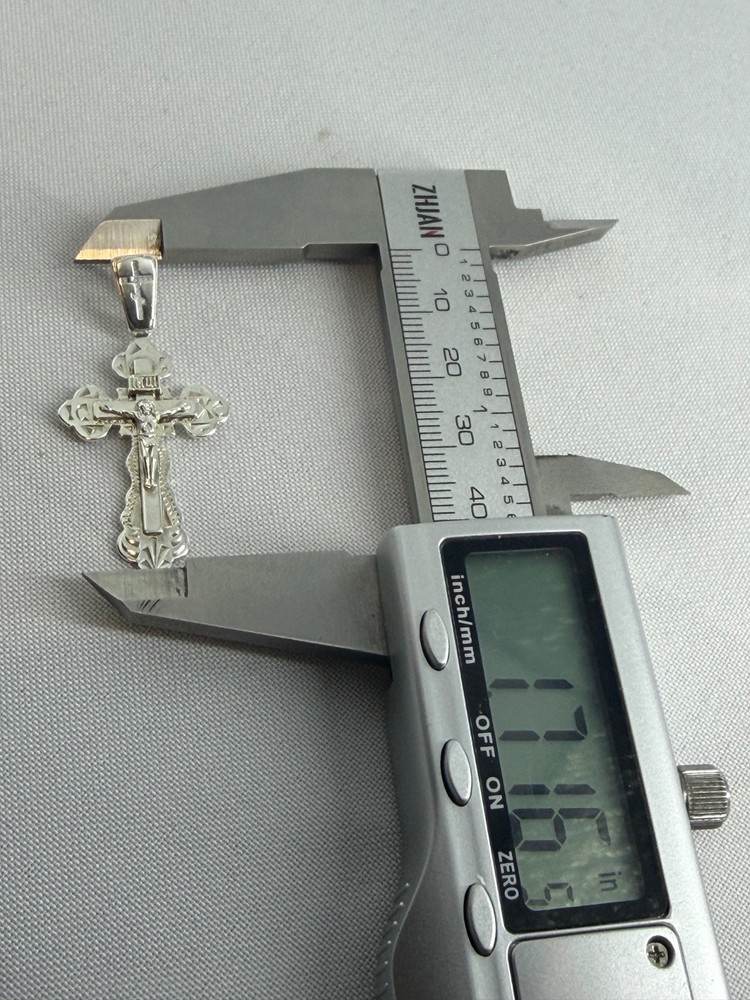925 Sterling Silver Orthodox Cross 2.8g Style Save & Protect