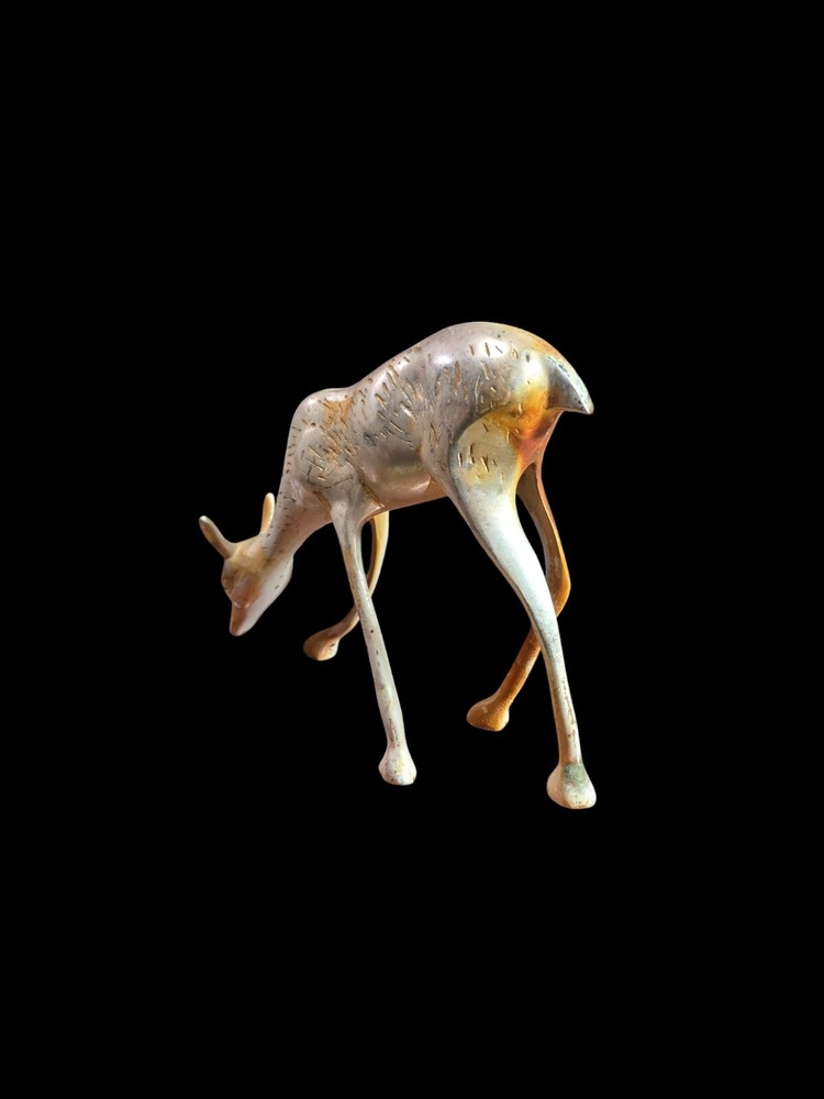 Rare Vintage Brass Deer