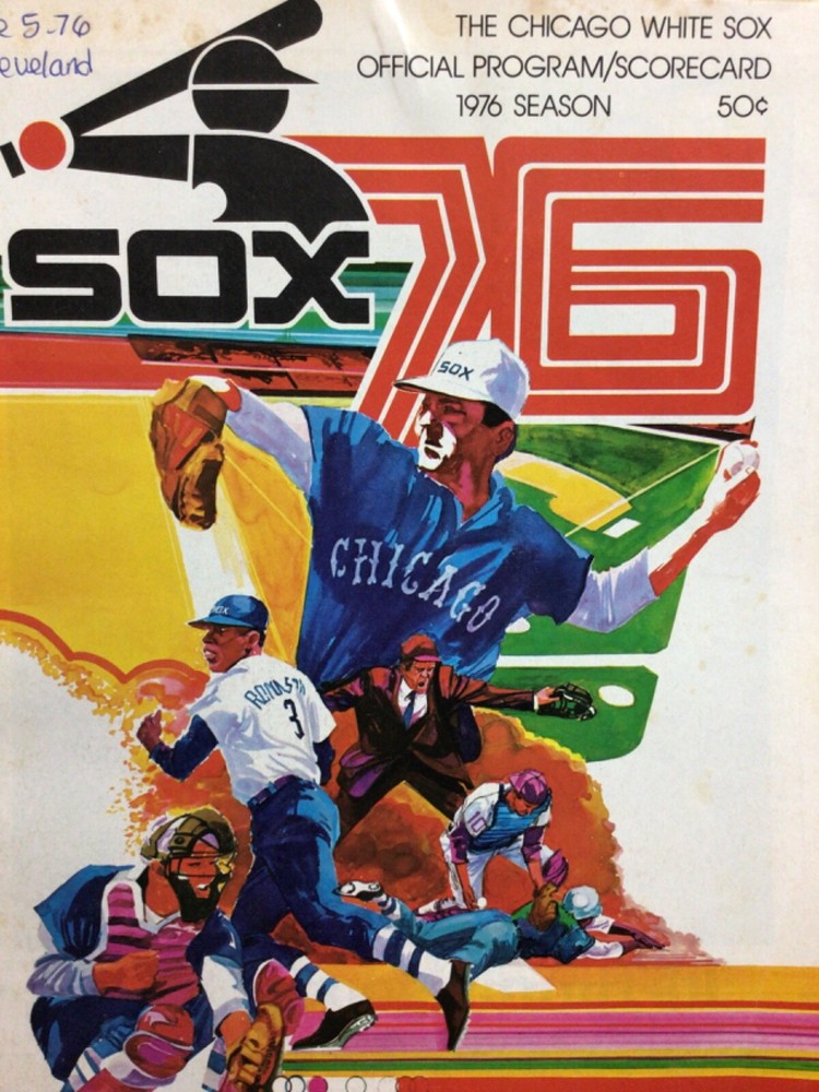 CHICAGO WHITE SOX 1976 PROGRAM ~ June/5 not scored vs. Indians ~  NICE SHAPE!!!